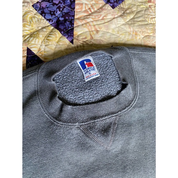 Vtg 90s Russel athletics pullover gun metal grey XL - Picture 4 of 7
